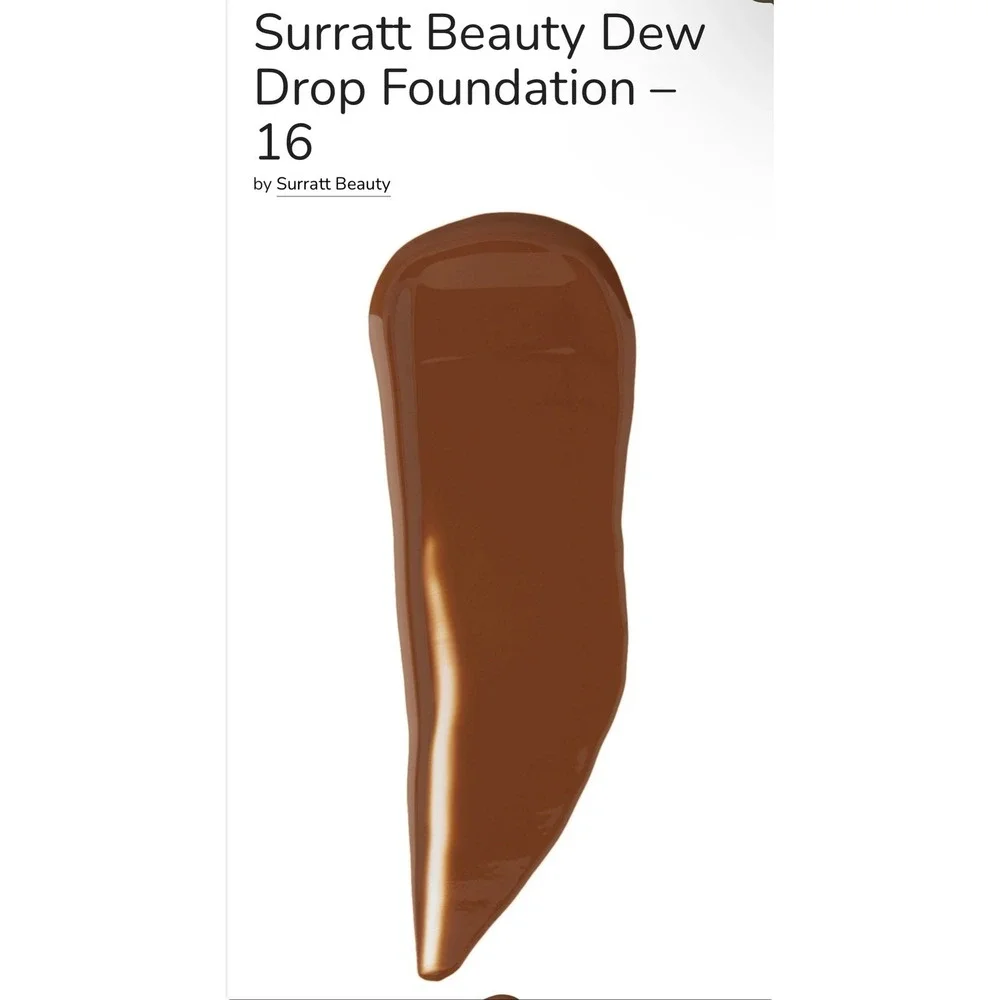 Surratt Beauty Dew Drop Foundation Shade 16 Warm‎ Brown New Sealed
